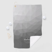 グレーグラディエント幾何メッシュパターンモノグラム ゴルフタオル (インサイチュ)