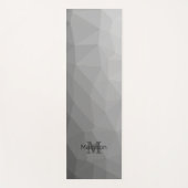 グレーグラディエント幾何メッシュパターンモノグラム ヨガマット (正面)