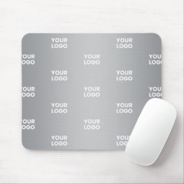 グレーグラデーションの繰り返しロゴ(色変更可能) マウスパッド