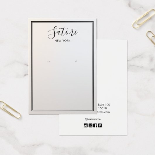 グレーグラデーションシグネチャーフォントイヤリングディスプレイ (オフィス)