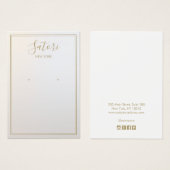 グレーグラデーションシグネチャーフォントイヤリングディスプレイ (正面&裏面)