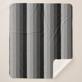 グレーグラデーションストライプトーン シェルパブランケット