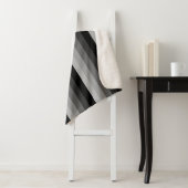 グレーグラデーションストライプトーン シェルパブランケット (インサイチュ)