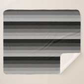 グレーグラデーションストライプトーン シェルパブランケット (正面(横))