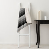 グレーグラデーションストライプトーン シェルパブランケット (インサイチュ)