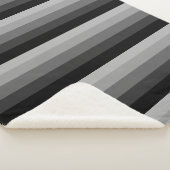 グレーグラデーションストライプトーン シェルパブランケット (3/4)