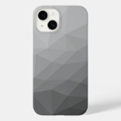 グレーグラデーション幾何学メッシュパターン Case-Mate iPhoneケース (裏面)