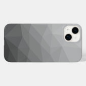 グレーグラデーション幾何学メッシュパターン Case-Mate iPhoneケース (裏面 (横))