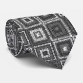 グレーグラニー正方形パターン ネクタイ (ロール)