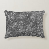グレーグラファイトの湾曲した粗いテクスチャ アクセントクッション (正面)