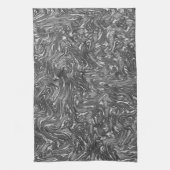 グレーグラファイトの湾曲した粗いテクスチャ キッチンタオル (縦)