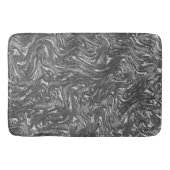 グレーグラファイトの湾曲した粗いテクスチャ バスマット (正面)
