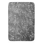 グレーグラファイトの湾曲した粗いテクスチャ バスマット (正面縦)