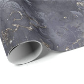 グレーグラファイトセピアフローラグレンギーコテージインク ラッピングペーパー (ロールコーナー)