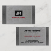 グレーグランギーなメタリックテクスチャ 名刺 (正面/裏面)