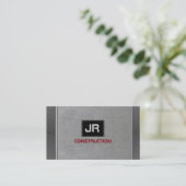 グレーグランギーなメタリックテクスチャ 名刺 (スタンド正面)