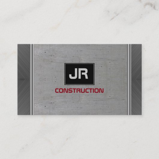 グレーグランギーなメタリックテクスチャ 名刺 (正面)