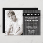 グレーグランジのフォト卒業発表 招待状 (正面/裏面)