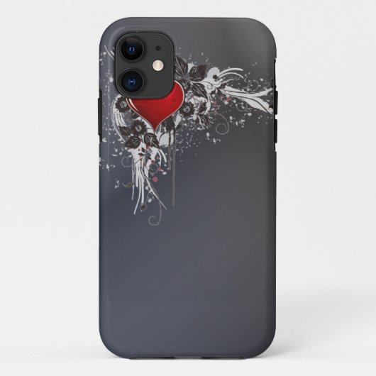 グレーグランジタトゥーハートヴィンテージiphone5ケース Case-Mate iPhoneケース (裏面)