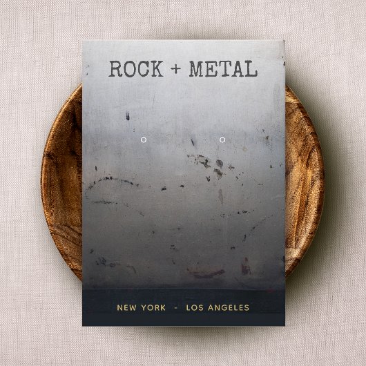 グレーグランジブラックイヤリングディスプレイ 名刺