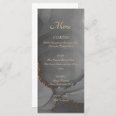 グレーグリッターアルコールインクフエレガントラットメニュー メニュー (正面/裏面)