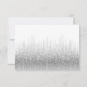 グレーグリッターグラデーションシック感謝していユー サンキューカード (裏面)