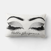 グレーグリッターブラックアイズシルバーメイクアップラッシュハロー ランバークッション (裏面)