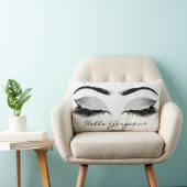 グレーグリッターブラックアイズシルバーメイクアップラッシュハロー ランバークッション (椅子)