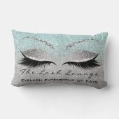 グレーグリッターメイクアップラッシュズ美しいアクア ランバークッション (裏面)
