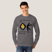 グレーグリムインアイズ基本長袖 Tシャツ (正面フル)