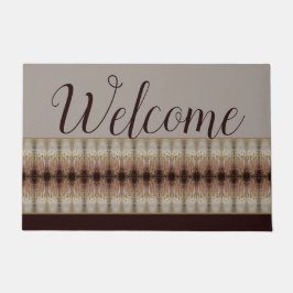 グレーグリーンとさくらんぼブラック ドアマット