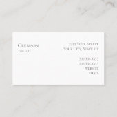 グレーグリーンエバーグリーンツリーズエレガントプロフェッショナル 名刺 (裏面)