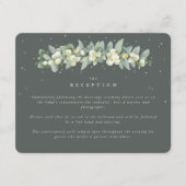 グレーグリーンスノーベリー+ユーカリプトゥスガーランド披露宴 エンクロージャーカード (正面)