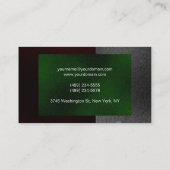 グレーグリーンプレーンプロフェッショナル 名刺 (裏面)