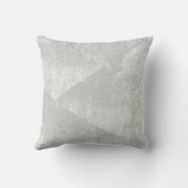 グレーグリーン幾何ミニマルインクテクスチャ クッション (裏面)