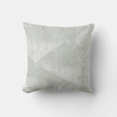 グレーグリーン幾何ミニマルインクテクスチャ クッション (正面)