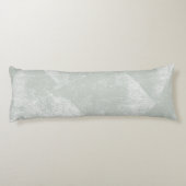 グレーグリーン幾何ミニマルインクテクスチャ ボディピロー (裏面)