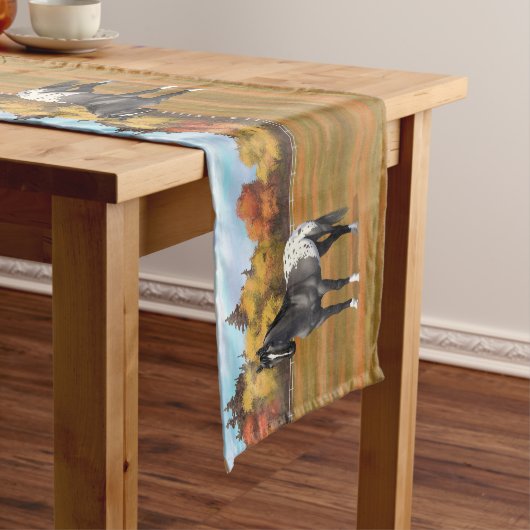 グレーグルラアパロオサクォーターホーススタリオン ショートテーブルランナー (インサイチュ)