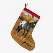 グレーグルラアパロオサクォーターホーススタリオン スモールクリスマスストッキング (正面 (吊り時))