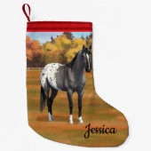 グレーグルラアパロオサクォーターホーススタリオン スモールクリスマスストッキング (正面)