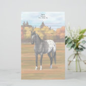 グレーグルラアパロオサクォーターホーススタリオン 便箋 (スタンド正面)