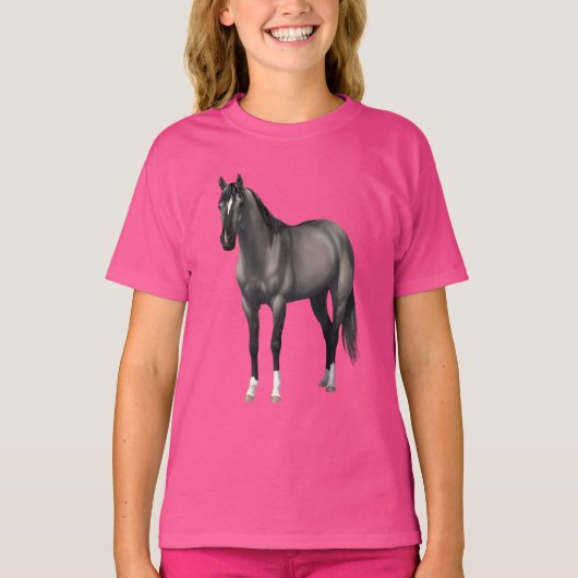 グレーグルラクオーターホーススタリオン Tシャツ (正面)