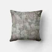 グレーグレーカントリーシックバラ クッション (裏面)