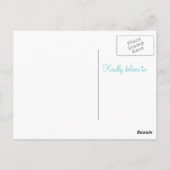 グレーグレーシェブロンありがとうはがき ポストカード (裏面)