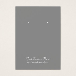 グレーグレープレーンシンプルカスタムイヤリングカード