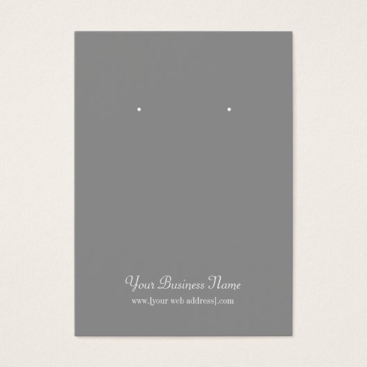 グレーグレープレーンシンプルカスタムイヤリングカード (正面)