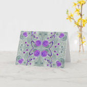 グレーグローブブランケットグリーティングカード カード (黄色い花)