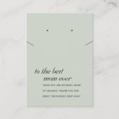 グレーグ素朴リーンマムギフト用ネックレスイヤリングカード プレイスカード (正面)