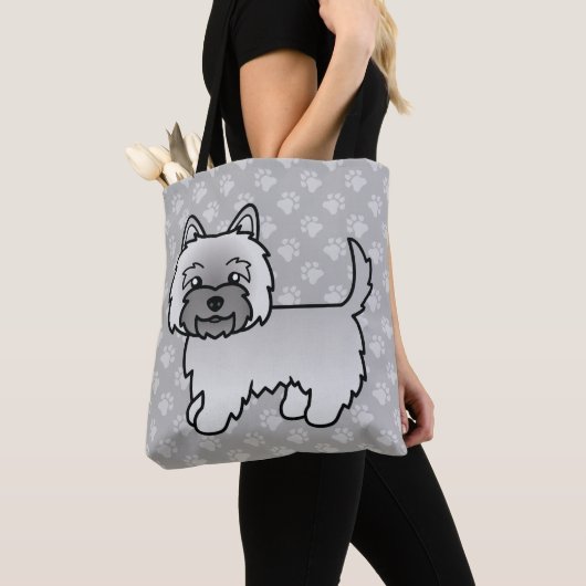 グレーケアン・テリア犬のかわいいキャラクターイラスト トートバッグ (クローズアップ)