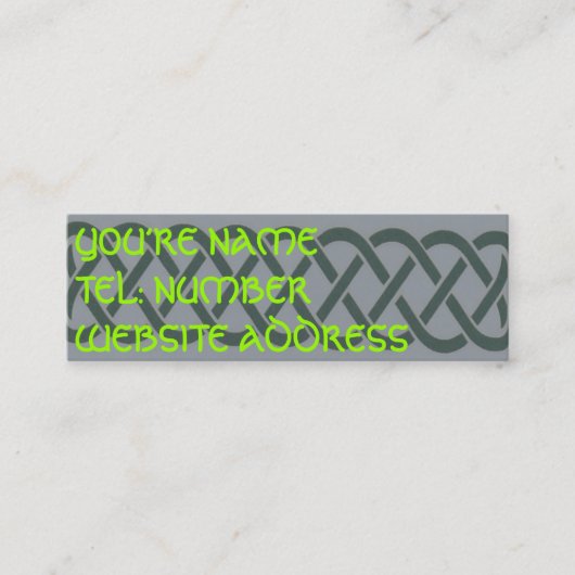 グレーケルト結び目模様オングレー スキニー名刺 (正面)